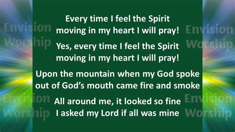 ehs hymn lyrics|Every Time I Feel the Spirit .